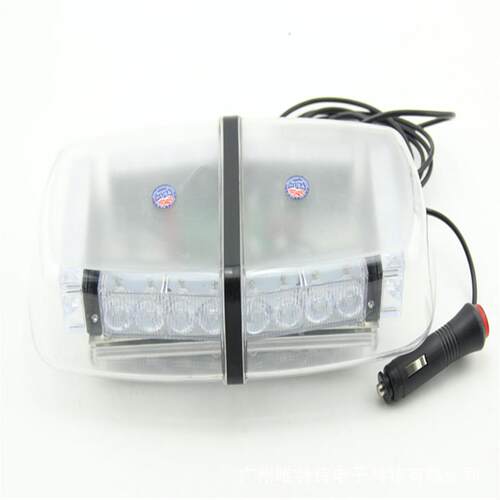 热销汽车LED短排吸顶爆闪灯开道安防频闪工程灯12V24V235H
