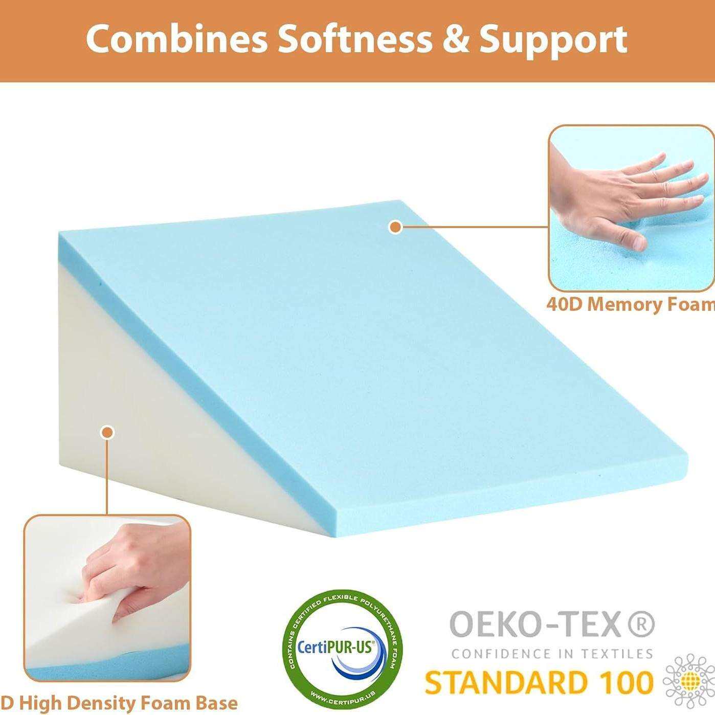 爆款床上侧身护腰头枕三角MSF2025-可拆洗床上棉床弹靠垫慢回记忆