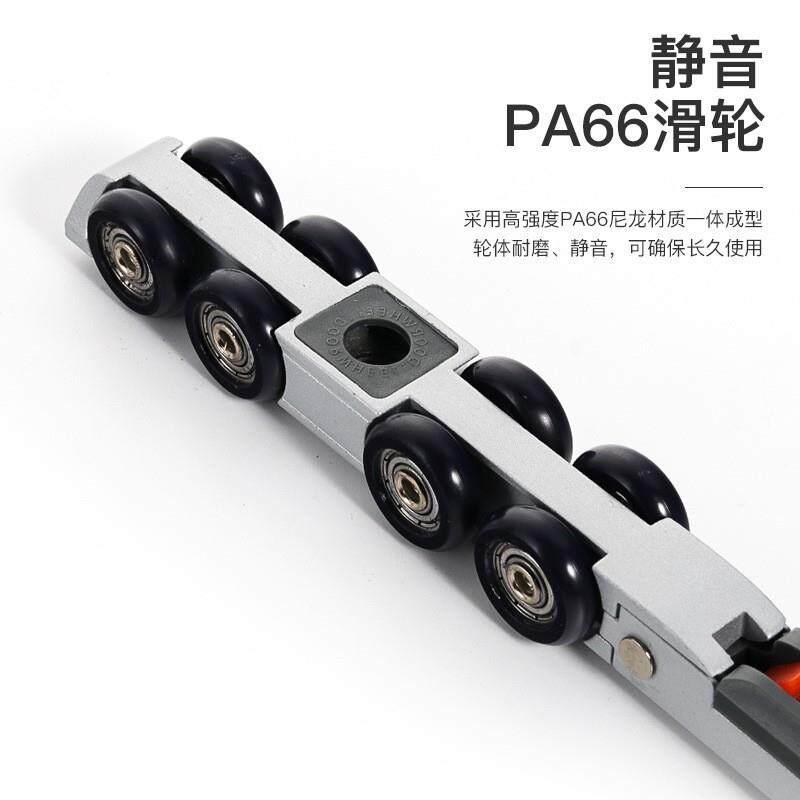 双向缓冲璃门双向缓冲移门吊轮玻淋房门推拉门吊轮轨吊阻尼缓浴冲