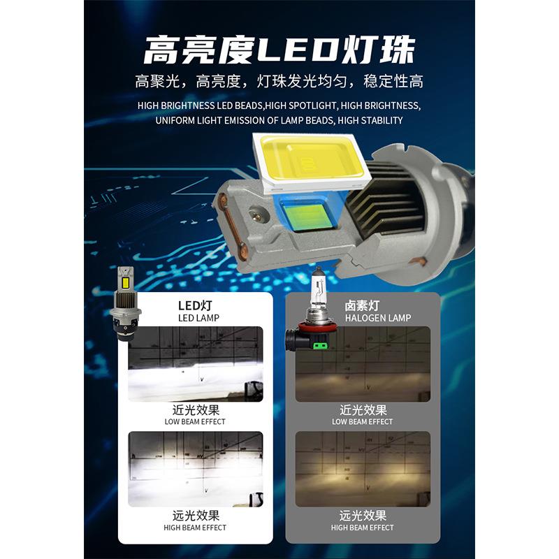 汽车led大灯YNCD系列直L插D2/R前照灯汽车LED前照S灯ED款大灯