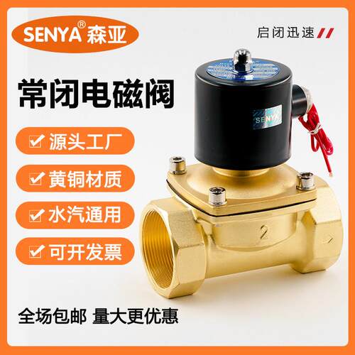森亚全铜电磁阀 水管气阀控制DC24V AC220V