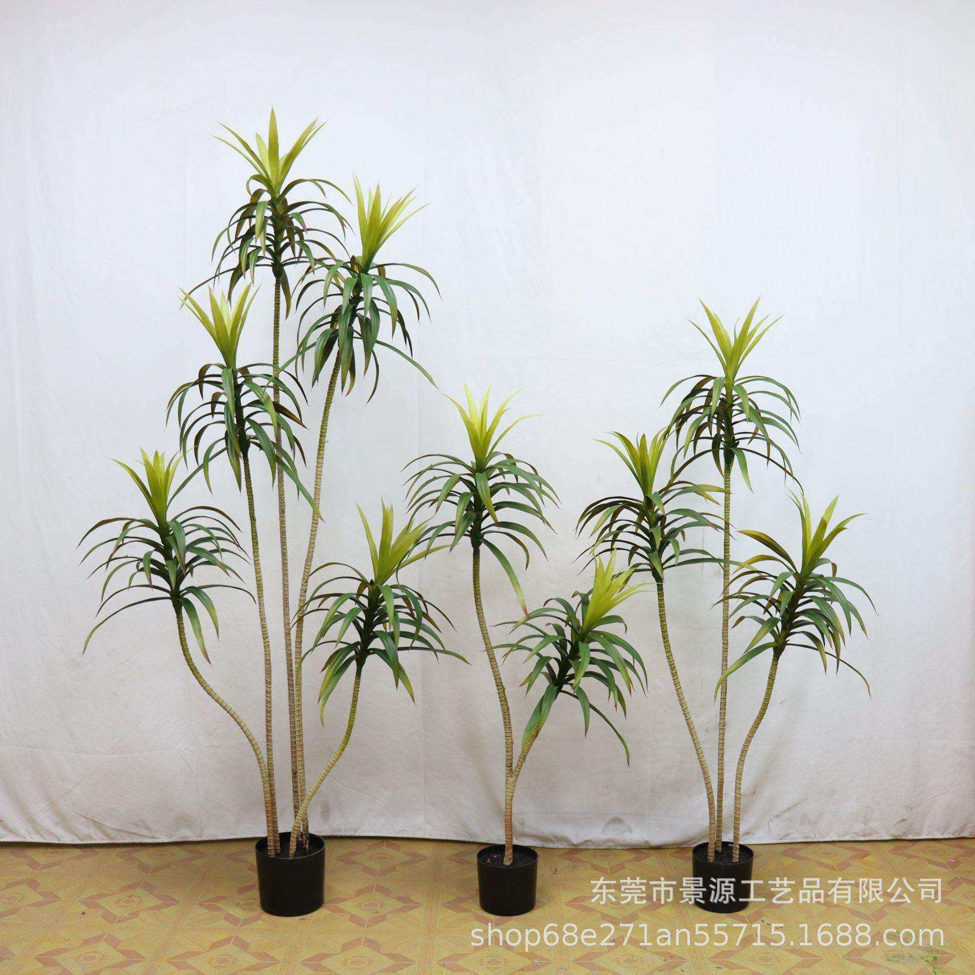 仿真绿植丝兰树盆栽狭叶龙舌兰假树室内盆景植物人造龙血树摆件