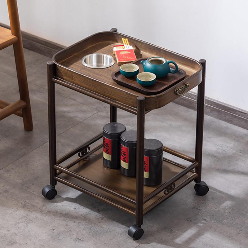可移动麻将桌棋牌室打牌茶几茶水柜麻将机专用茶水架茶桌带轮边几