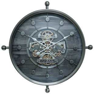 复古齿轮挂钟欧式 饰钟表批发 金属艺术时钟客厅高级感装