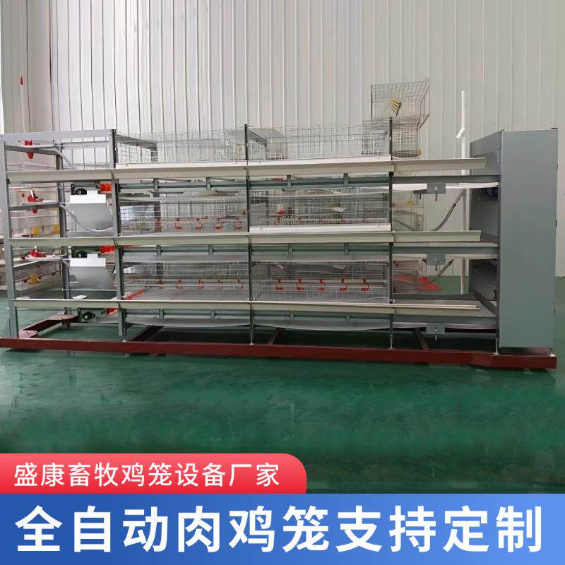 农场养殖鸡笼全自动化框架式肉鸡笼三层立式鸡舍养鸡设备肉鸡笼子
