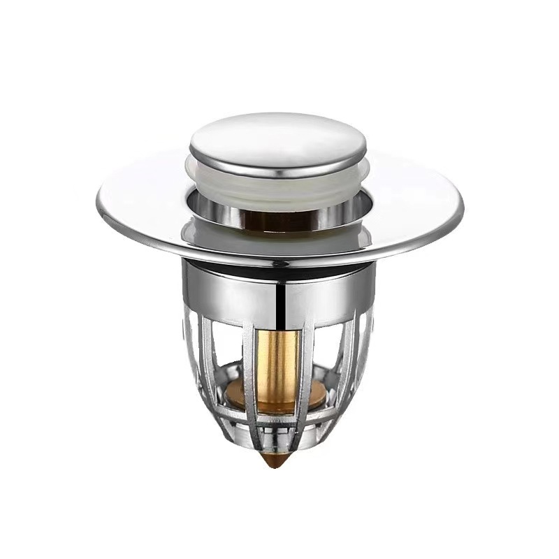 洗手盆过滤网防虫耐用弹跳下水器