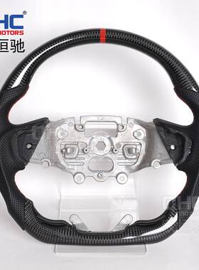 适用福特2022+FORD RangerT9/EVEREST碳纤维方向盘平底运动打孔皮