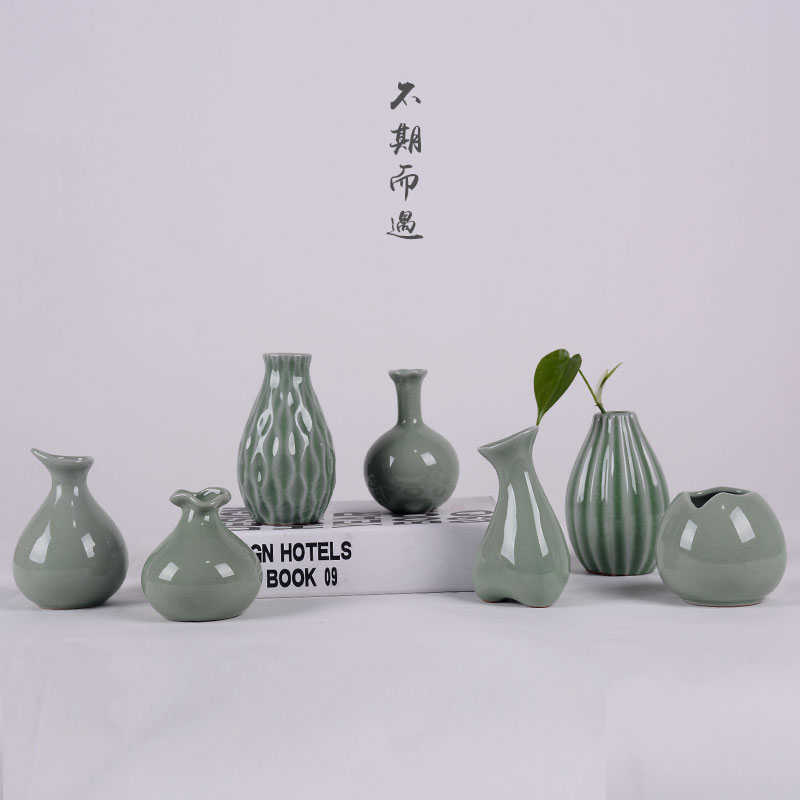 素造慢生活 陶瓷干花花瓶臺面水培綠蘿花器簡約現(xiàn)代文藝室內(nèi)花插
