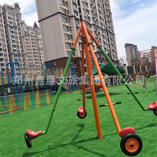 网红多人跷跷板游乐设施景区多人旋转跷跷板户外无动力游乐设备厂