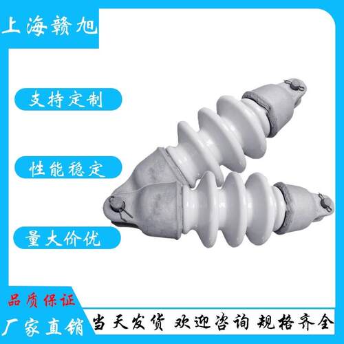 10KV拉棒型悬式瓷瓶XS-10/30陶瓷绝缘子双铁头高压线路用