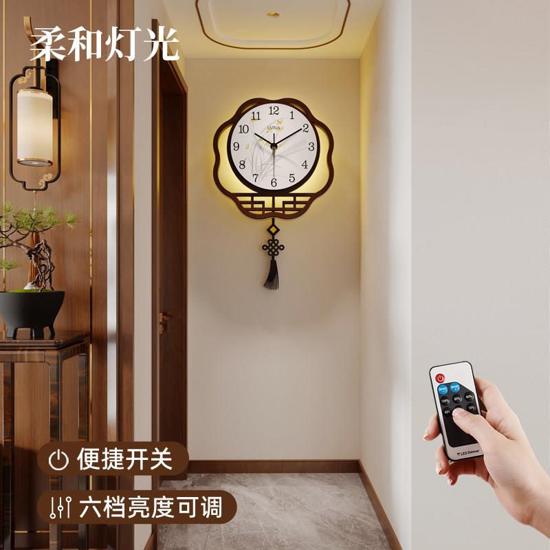 新中客创厅挂式钟意简约大气家用钟饭厅钟表时装饰静音AMN-BBYP艺