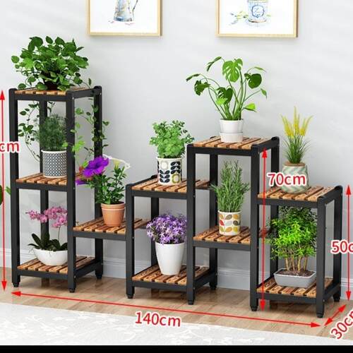 花架客厅置物架阳台阳台客厅花店展示架铁艺多层室内简约置物架花