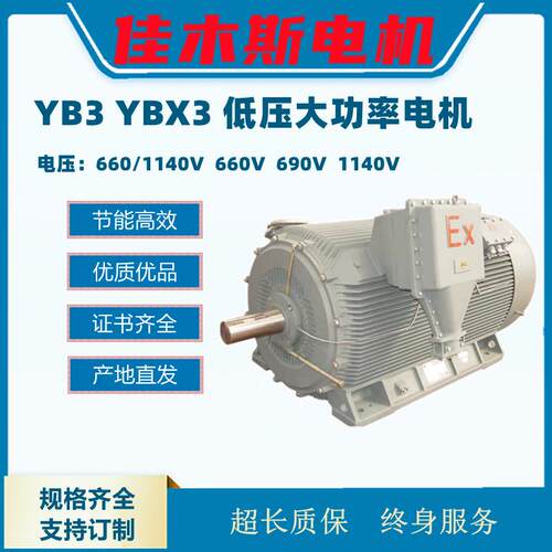 低压大功率电机 佳木斯 YBX3系列 YE3系列660/1140V660V690V1140V