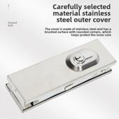 钢化玻璃门锁商铺大门地锁办公室地弹簧门锁夹门夹钢化门地插销锁