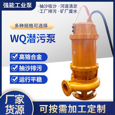 WQ无堵塞污水泵家农两用工程排污泵潜污泵无堵塞泥浆污水泵