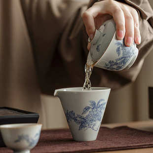 景德镇茶杯盖碗手工高端三才茶碗带盖悬停茶具中国风泡茶杯盖碗