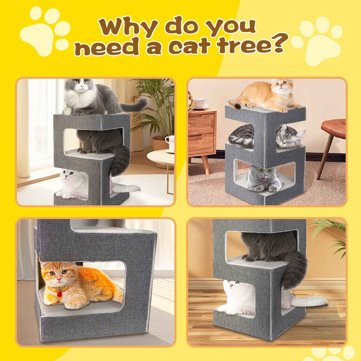 猫窝猫房子别墅多层大空间防水可拆卸毛毡宠物窝通用新品猫抓