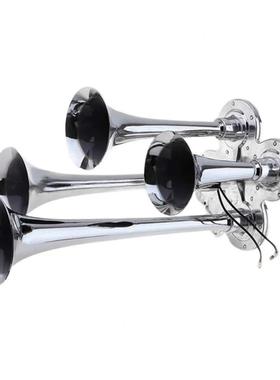 四管锌合金气喇叭150DB电控气喇套装叭镀铬4管电镀汽笛