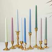 欧式 饰摆件 彩色蜡烛长杆无烟无味圣诞节婚礼宴会烛光晚餐氛围感装