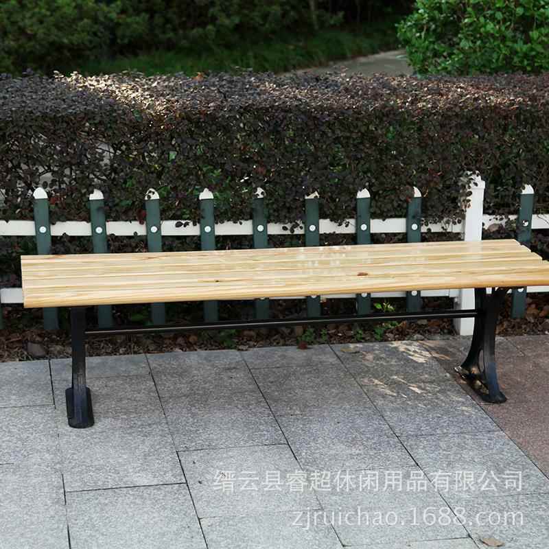 钢木公园椅户外座休闲园林椅铸铁条椅排椅长广场椅椅RT-3006椅子