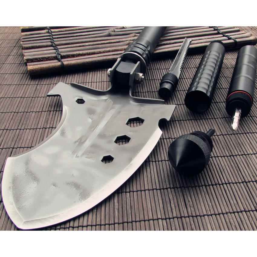 不锈钢折叠铲子多功能铲子车载户外野营用品工具求生装备套装