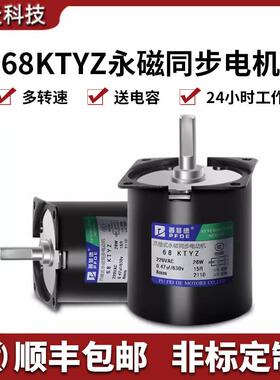 220v电机小型交流永磁同步电机60/68/70KTYZ减速低速慢速微型马达