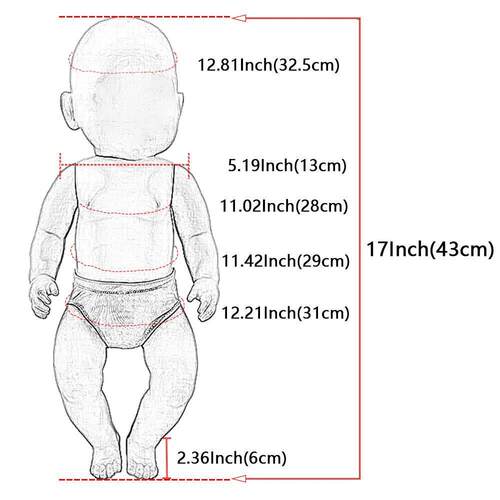 American Reborn Baby Doll Clothes, 43 cm, 18 Polegada, Nasci