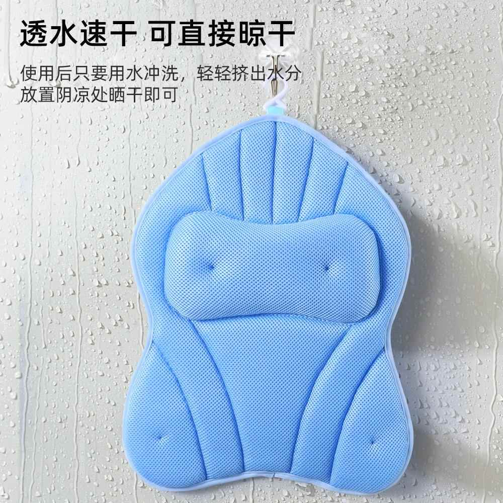 新款浴缸防滑套装吸盘干浴缸疲靠舒缓劳浴速枕浴室CZS泡澡垫浴缸