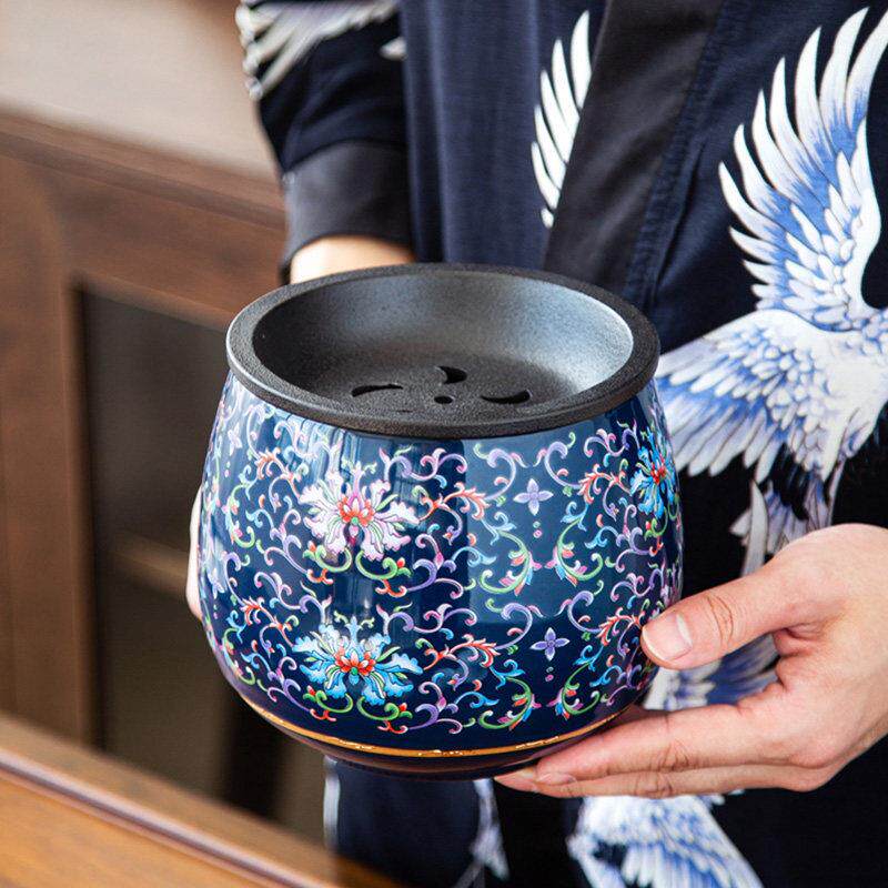 远舍大号茶洗万花建水水盂杯洗茶渣缸家用茶盆洗茶碗功夫茶具配件
