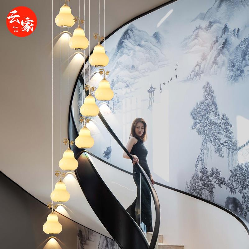 新中线式全铜葫芦小吊灯卧室床头LE餐厅吧D书台玄关房装饰吊灯