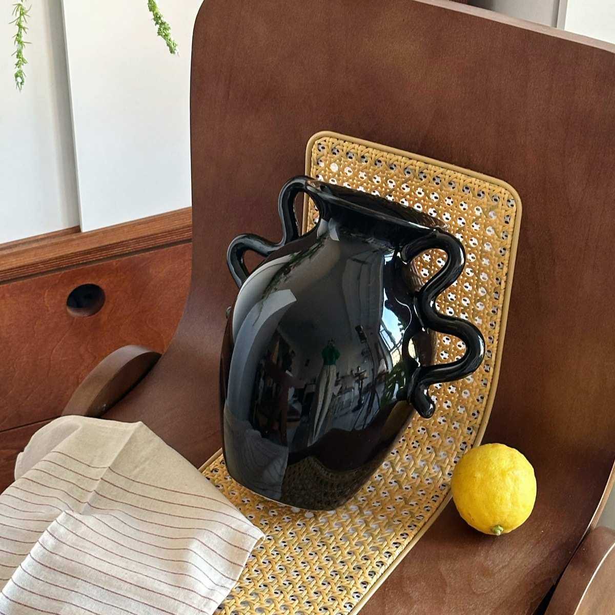 ins北欧奶油风陶瓷花瓶轻奢现代简约创意人脸客厅侘寂插花器摆件,家居饰品,花瓶,淘宝优惠券,粉丝福利购,淘宝优惠卷