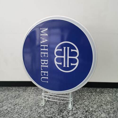 户外亚克力广告双面吸塑灯箱门头侧挂灯箱led圆形灯箱制作