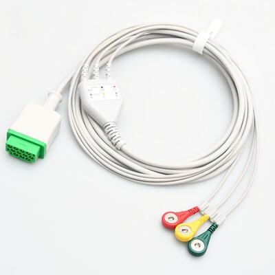 兼容GE马奎DASH1000TRAM80011针一体三导联心电导联线