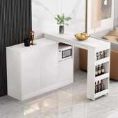 FN6吧台家用岩板餐边桌一体转角意式 轻奢靠墙吧台桌简约客厅伸缩