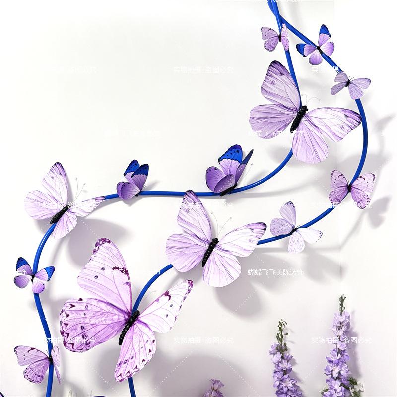 点饰美立体创意仿真橱窗吊装饰国庆商场蝴蝶蝴蝶陈摆件道具dp装扮