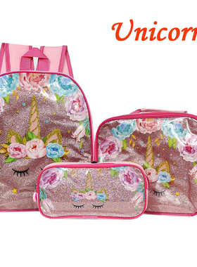bag Frozen Kindergarten Children's Schoolbag Three-p