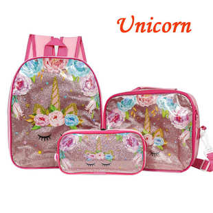 bag Frozen Kindergarten Children's Schoolbag Three-p