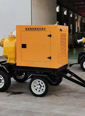 城市排涝柴油机水泵 防汛抗洪应急抢险移动泵车 农用灌溉抽水泵