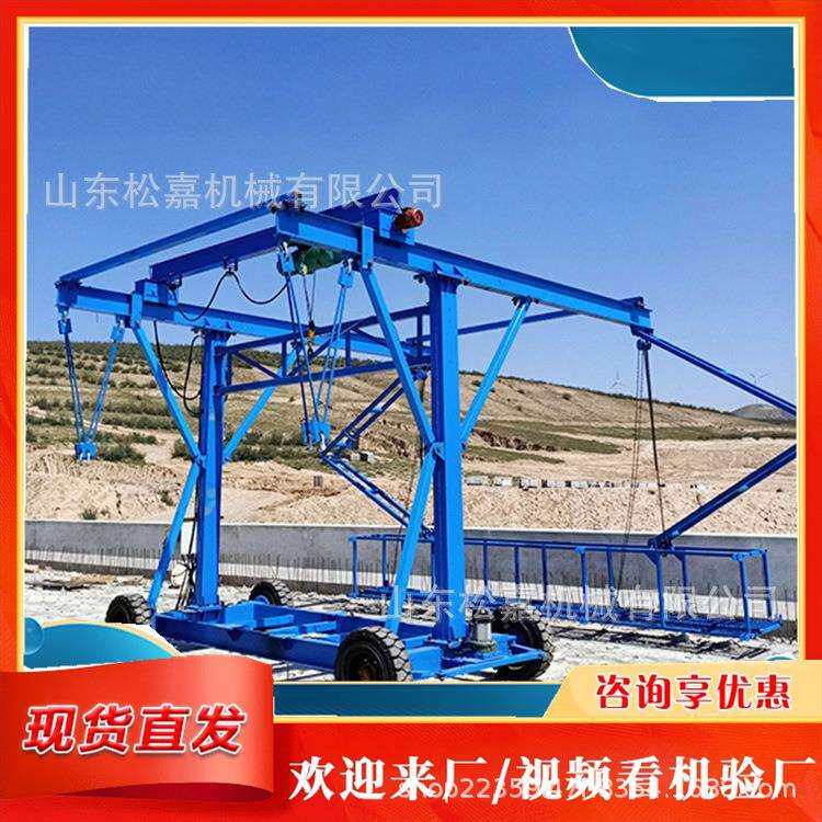 桥梁排水管安装吊篮 外侧作业施工防撞台车 桥梁施工护栏平台
