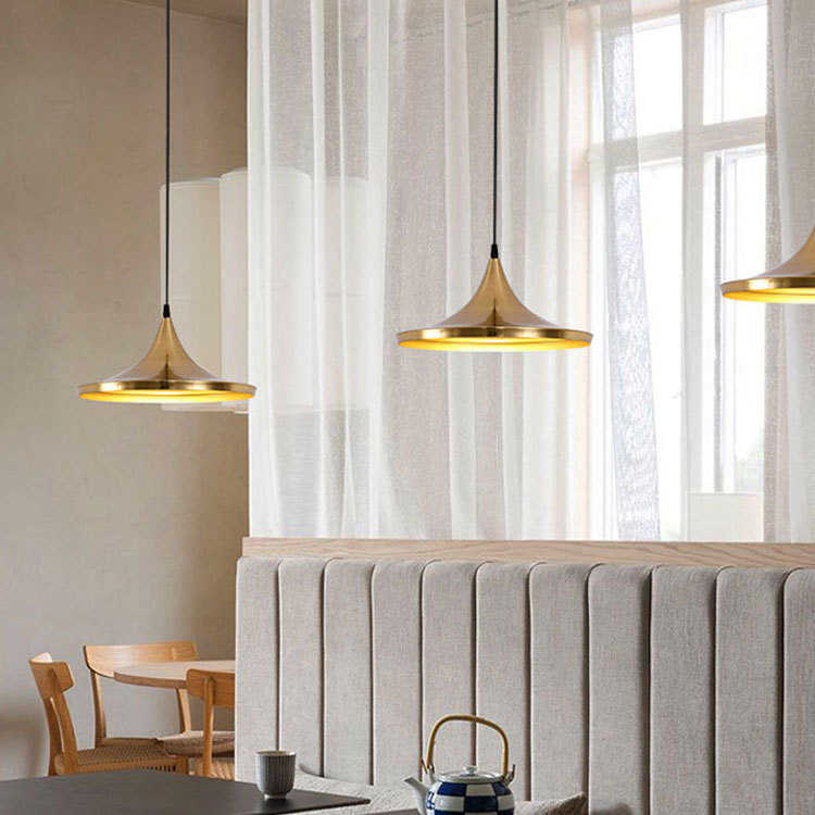 轻奢小吊灯简约饭店火锅店咖啡厅酒店灯单头金色店铺商用餐厅吊灯