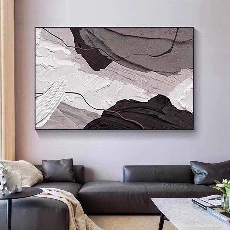 抽象客厅装饰画沙发背景墙卧室床头挂画北欧风格横版酒店宾馆壁画