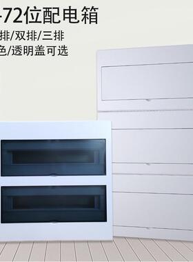 别墅酒店三层45-72回路大强电箱双排24-48位42P暗装配电箱开关盒