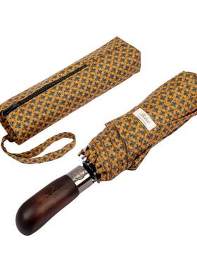 2025新款英国Balios雨伞双层实木手柄商务高端伞送礼自动雨伞男士