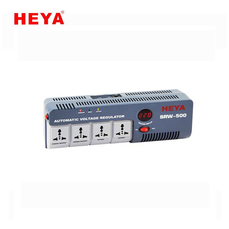 厂家直供便携式稳压器SRW-0.5K家用稳压器交流插座式220V稳压电源图片