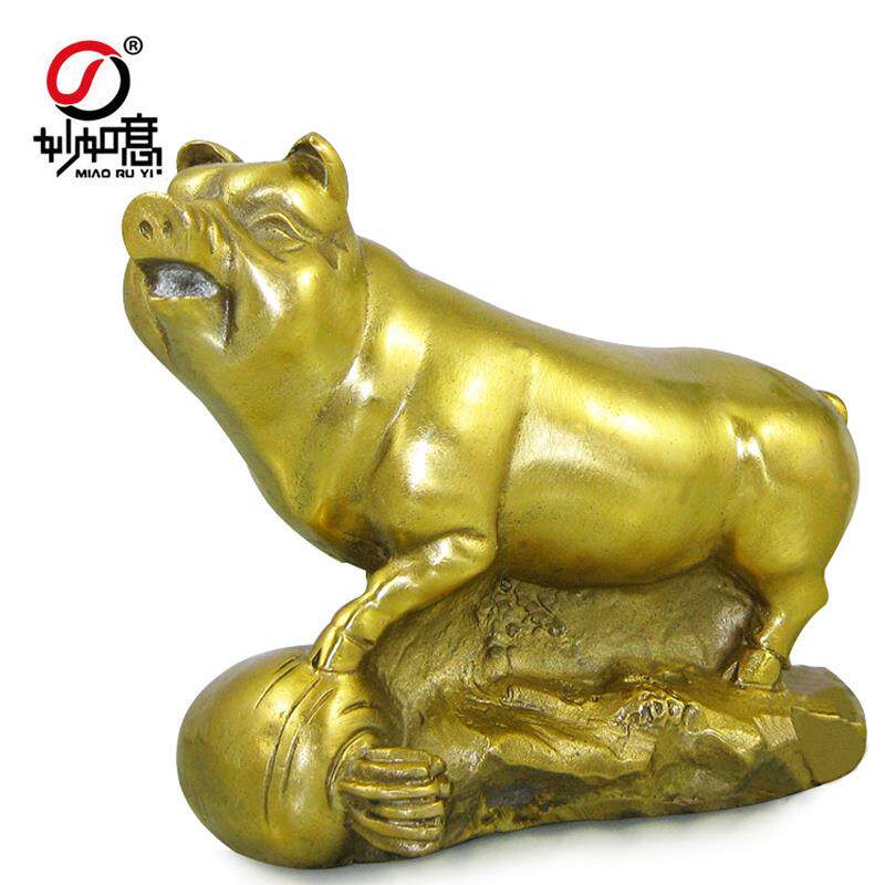 铜十二生肖吉祥物富贵猪铜猪工艺品猪家居客厅装饰品摆件