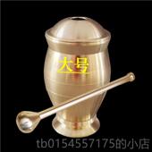 正品 加铸铁捣药罐研钵中药缸中药研药具大号中号捣厚蒜器医药罐包