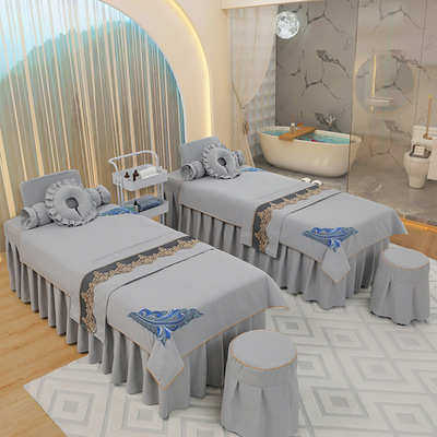 高端轻理疗洗头床罩欧式耳件套按摩四美容美容院奢床批发套采床罩,床上用品,床裙,淘宝优惠券,粉丝福利购,淘宝优惠卷