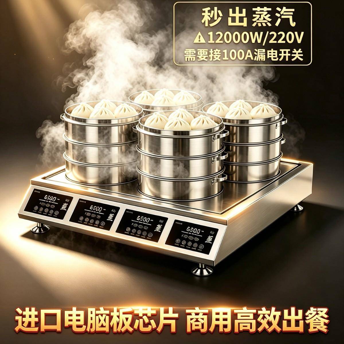 蒸箱商用蒸柜定时保温生蒸肠粉柜一分钟出餐蒸米饭包子神器创业店