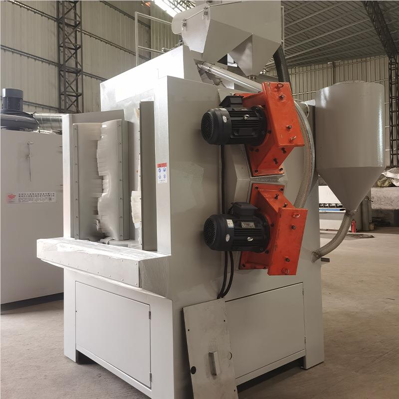 履带式自动喷机 盘式铝管理抛丸机 除锈一砂体自动喷砂薄管转清机