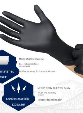 DisXposable nitrile latex gloves rubber black with extra li
